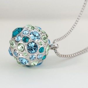 Touchstone Crystal Swarovski Blue Sky Necklace NEW